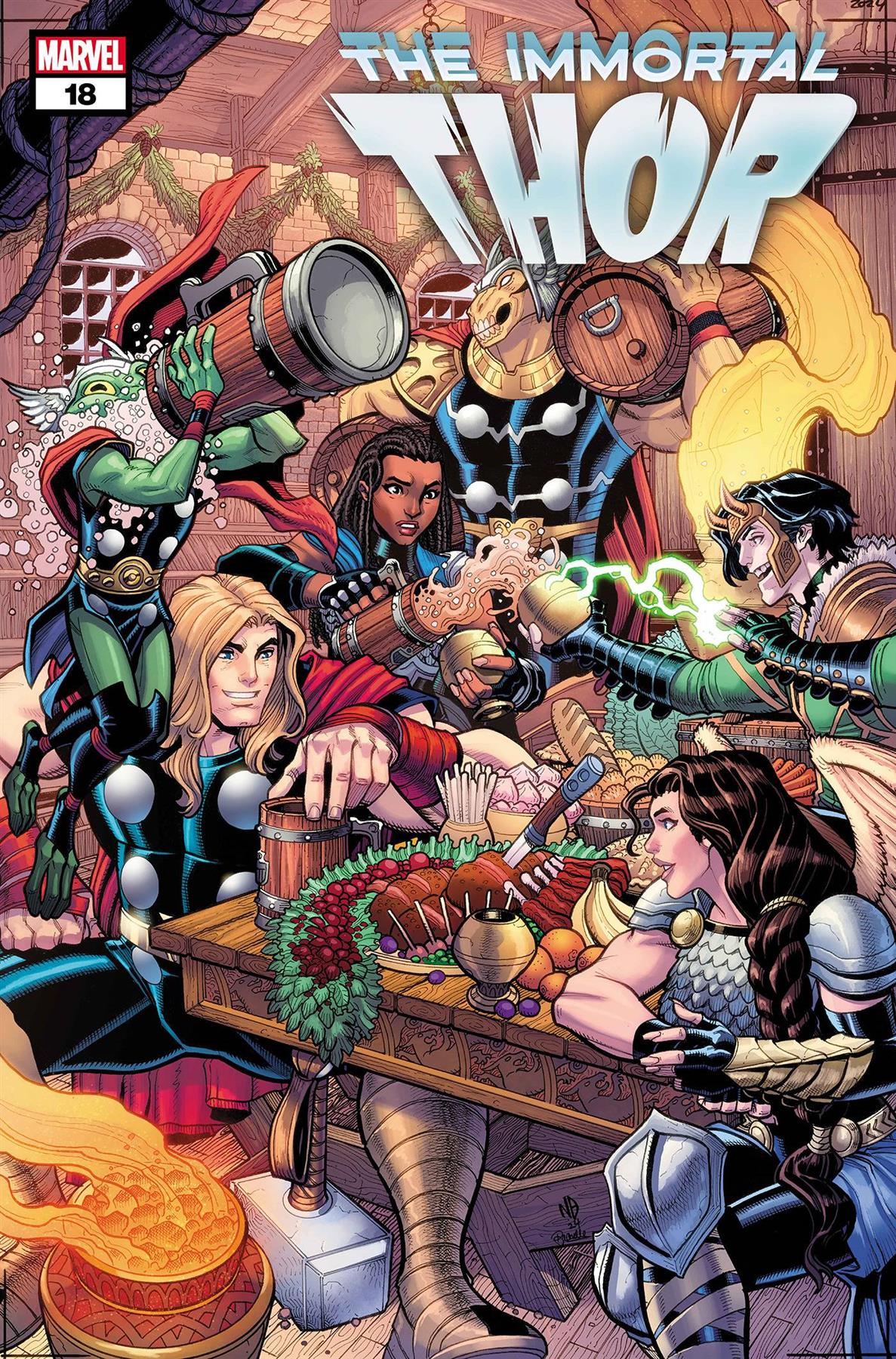 Immortal Thor #18 Nick Bradshaw Winter Holiday Var Nick Bradshaw Winter Holiday Var Marvel Prh Comic Book 2024