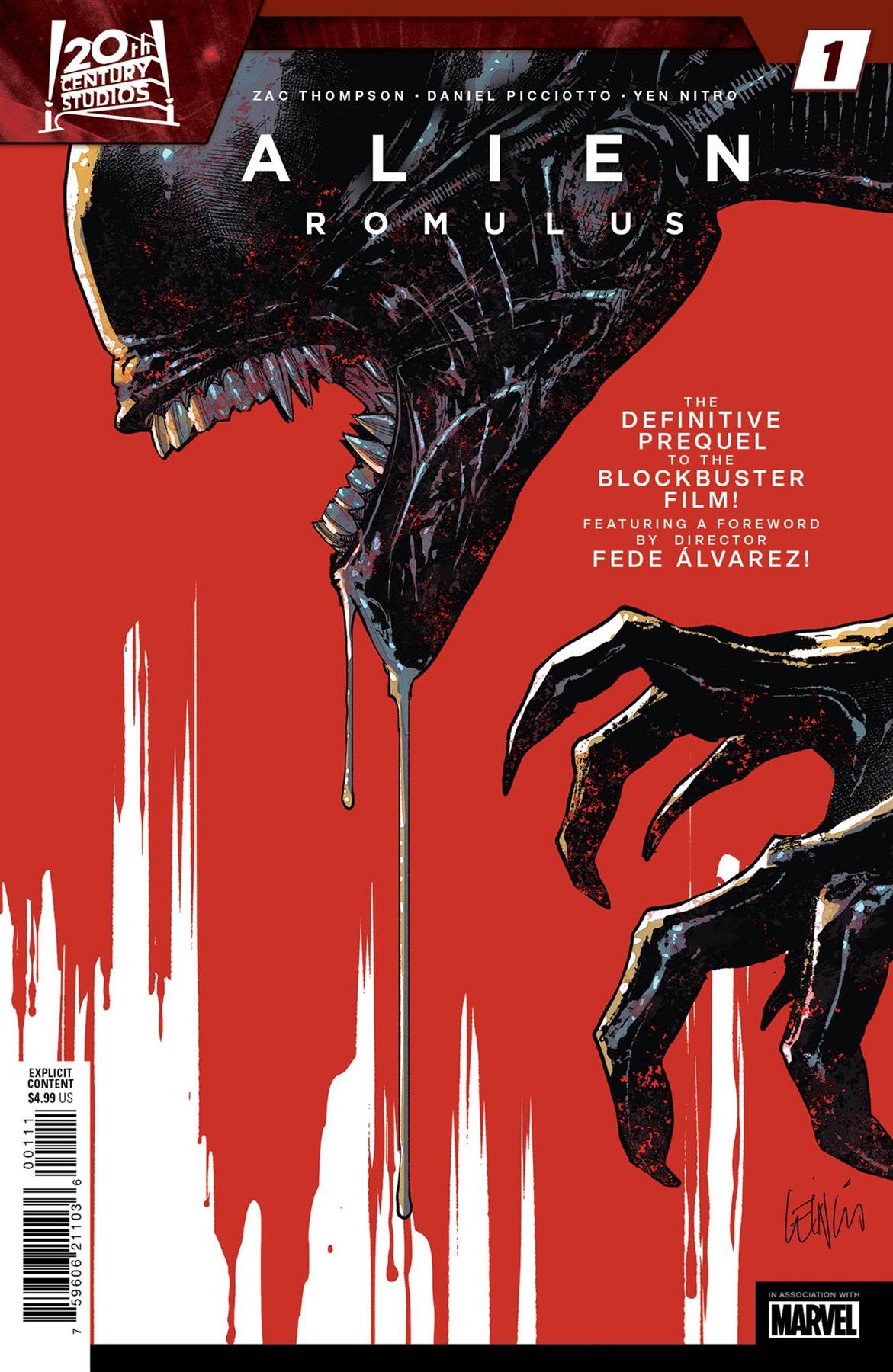 Alien Romulus Annual #1 Marvel Prh Comic Book 2024