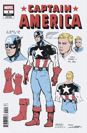 Captain America #1 10 Copy Incv Valerio Schiti Design Var 10 Copy Incv Valerio Schiti Design Var Marvel Prh Comic Book 2025