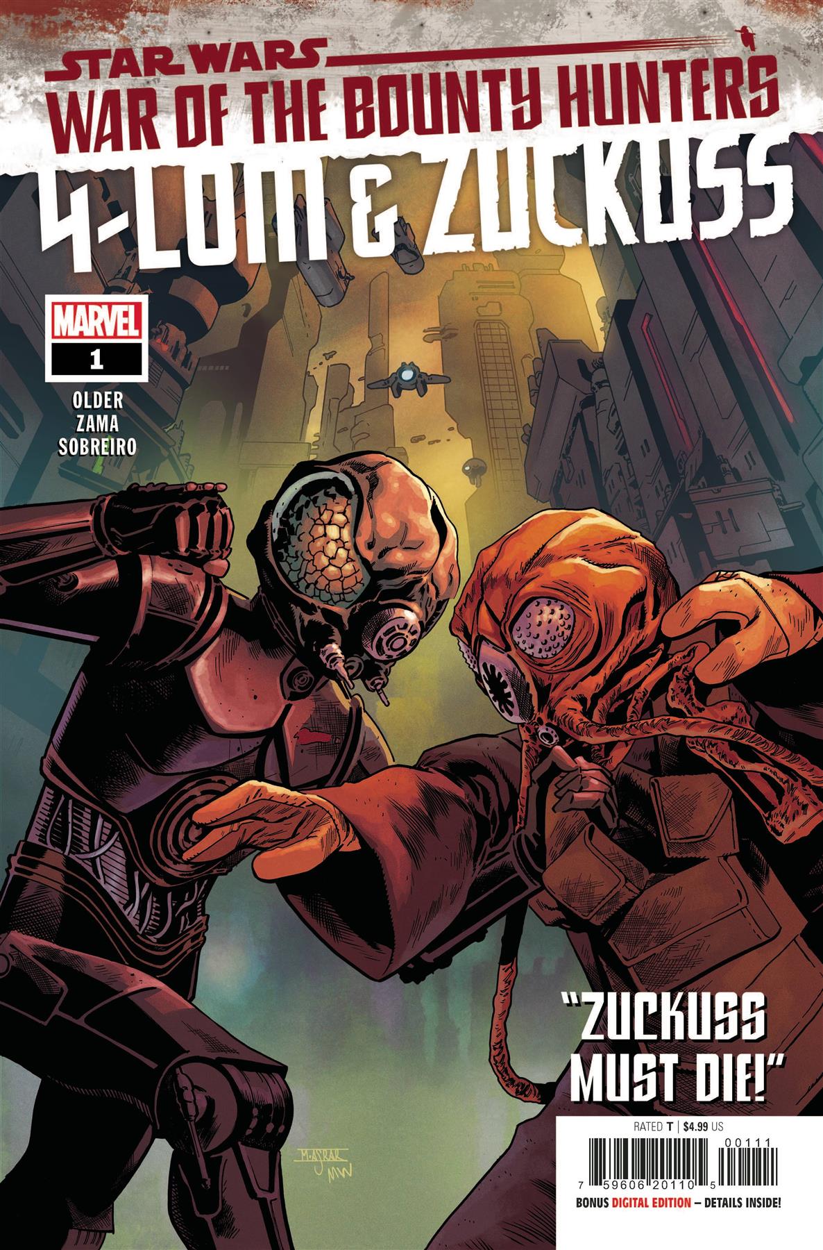 Star Wars War Bounty Hunters 4-lom Zuckuss #1 Marvel Comics Comic Book