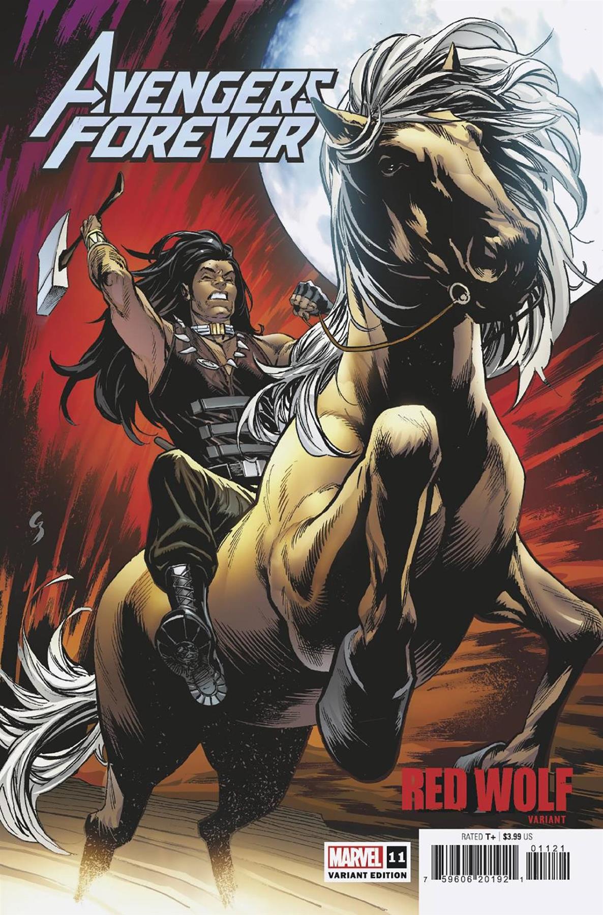 Avengers Forever #11 Shaw Red Wolf Var (Shaw Red Wolf Var) Marvel Prh Comic Book 2022