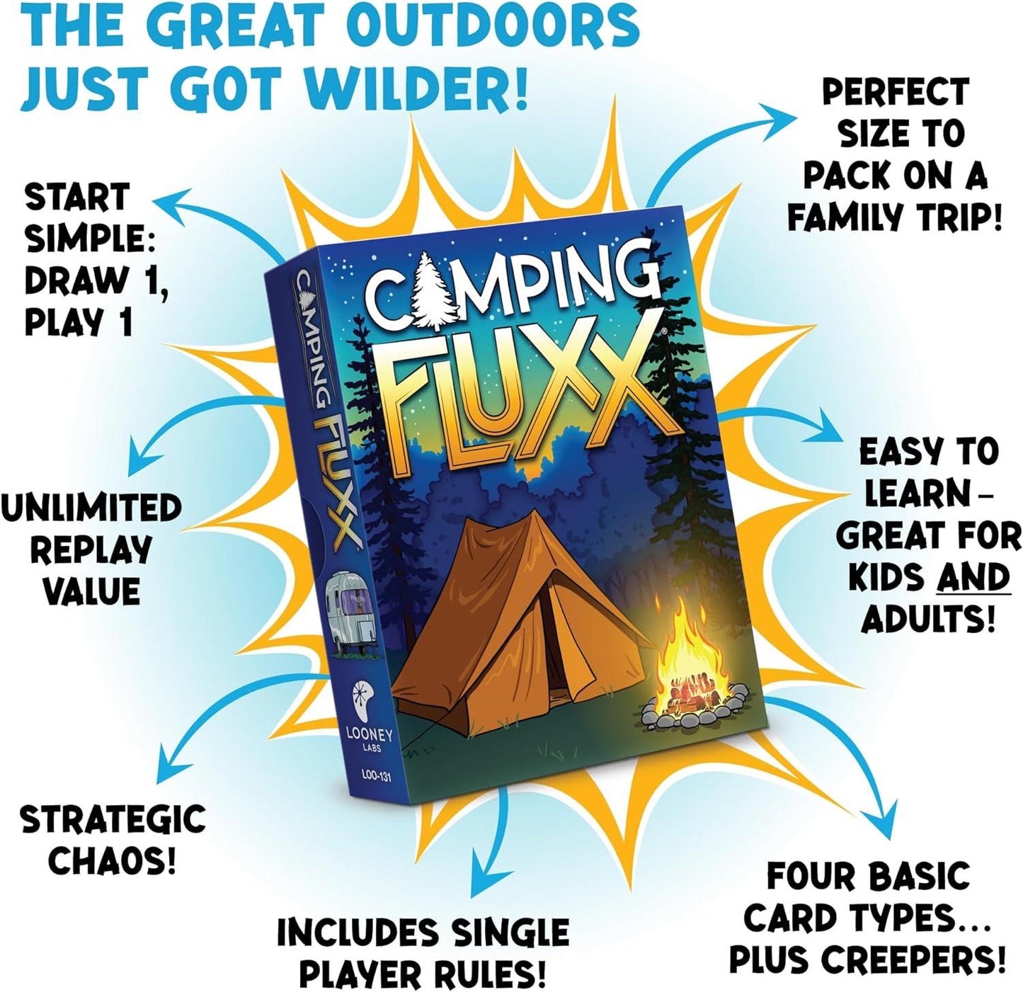 Fluxx- Camping Fluxx Board Game by Looney Labs