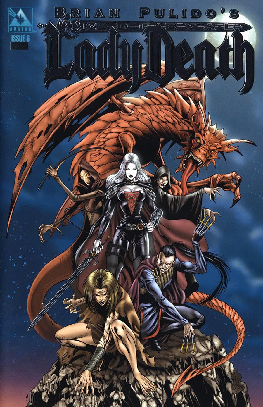 Medieval Lady Death Platinum B Bag Set (5ct) Boundless Comics Comic Book