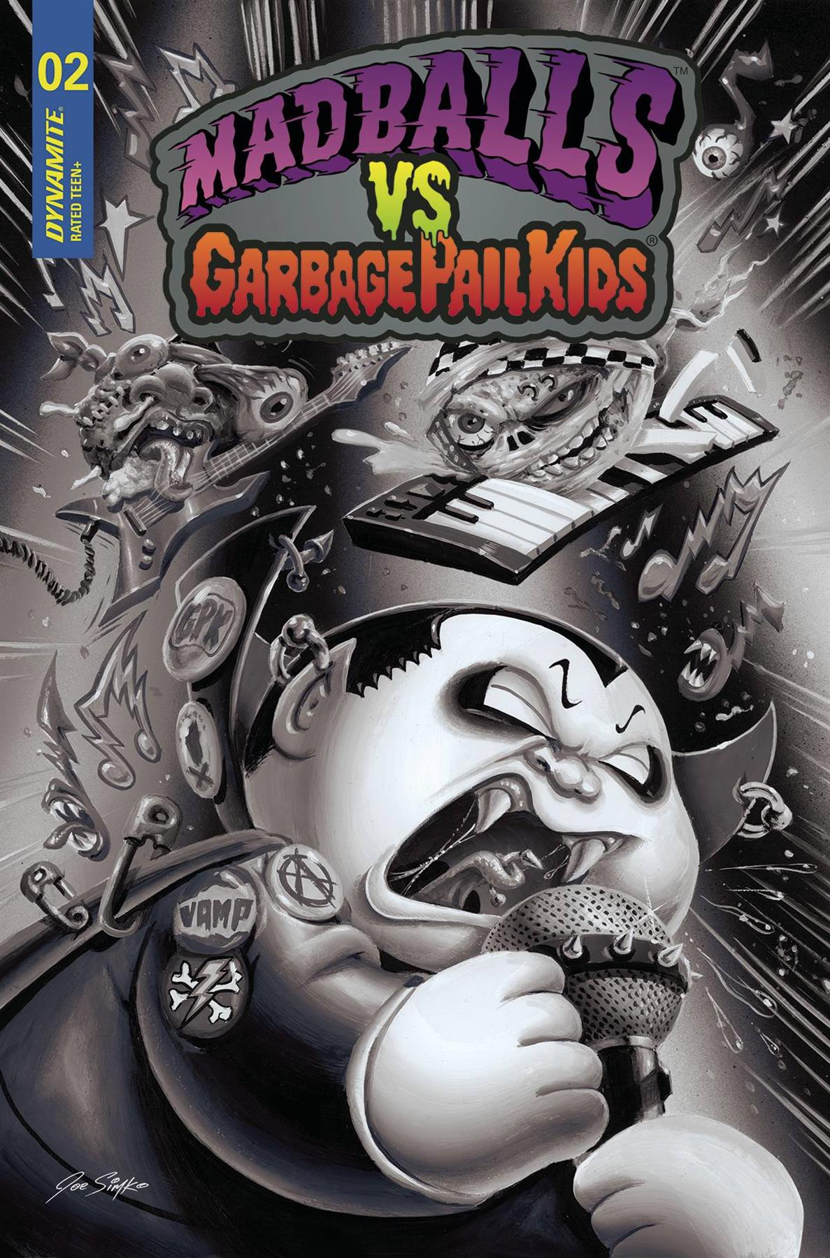 Madballs Vs Garbage Pail Kids #2 Cvr D 10 Copy Incv Crosby B (Cvr D 10 Copy Incv Crosby B&w) Dynamite Comic Book 2022