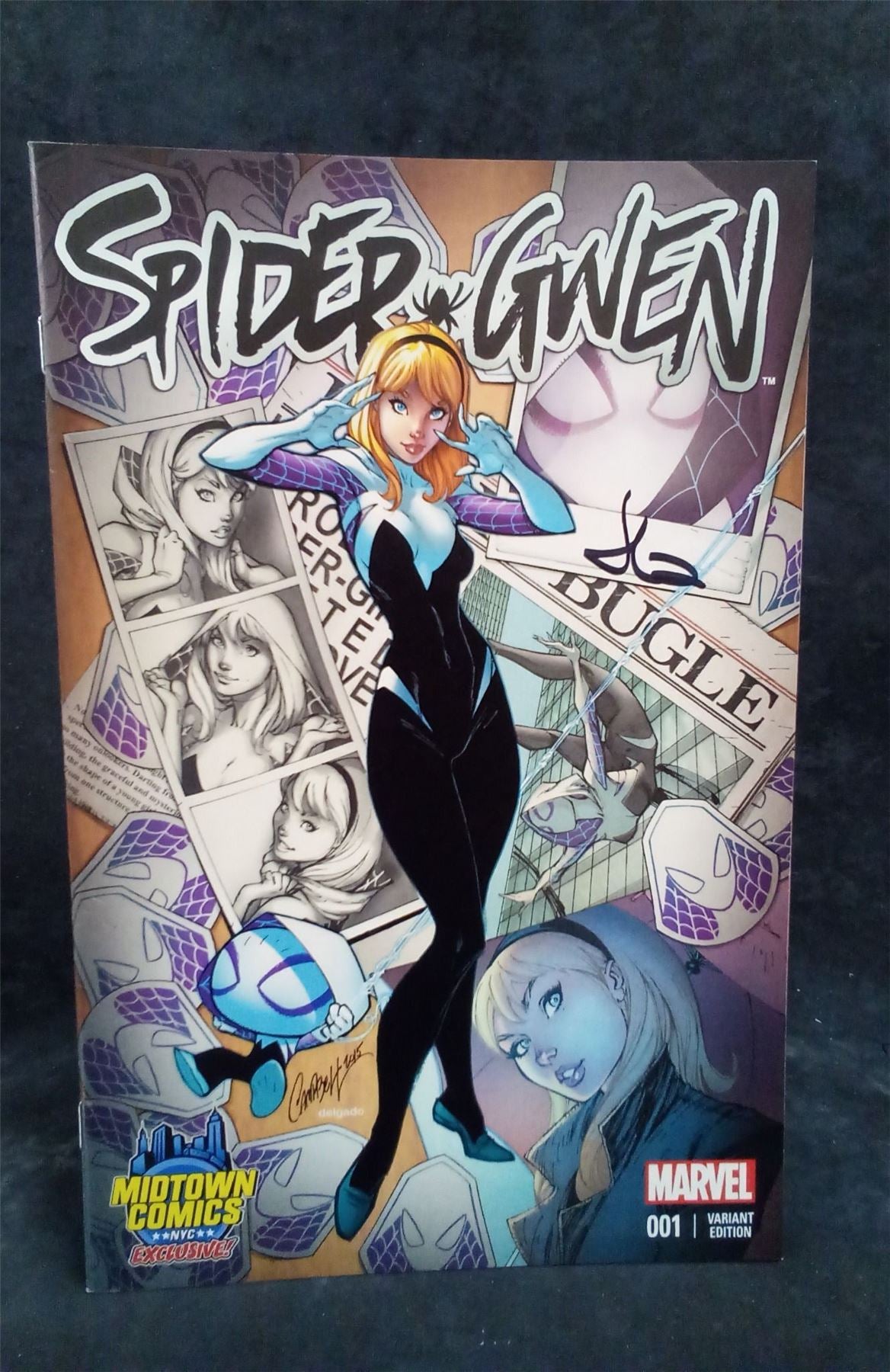 Spider-Gwen #1 Midtown Exclusive Color Variant Signed by J. Latour 2015 Marvel Comics Comic Book