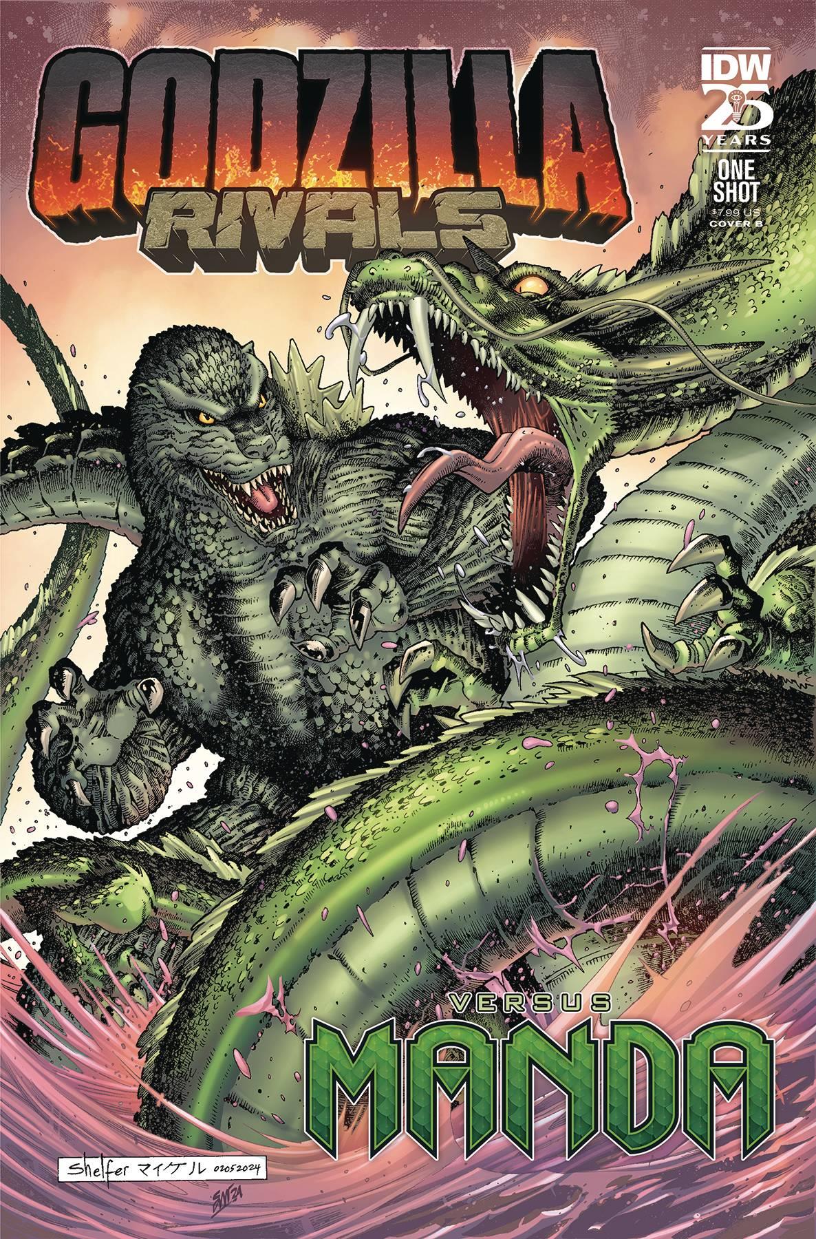 Godzilla Rivals Vs Manda #1 Cvr B Shelfer Idw-prh Comic Book