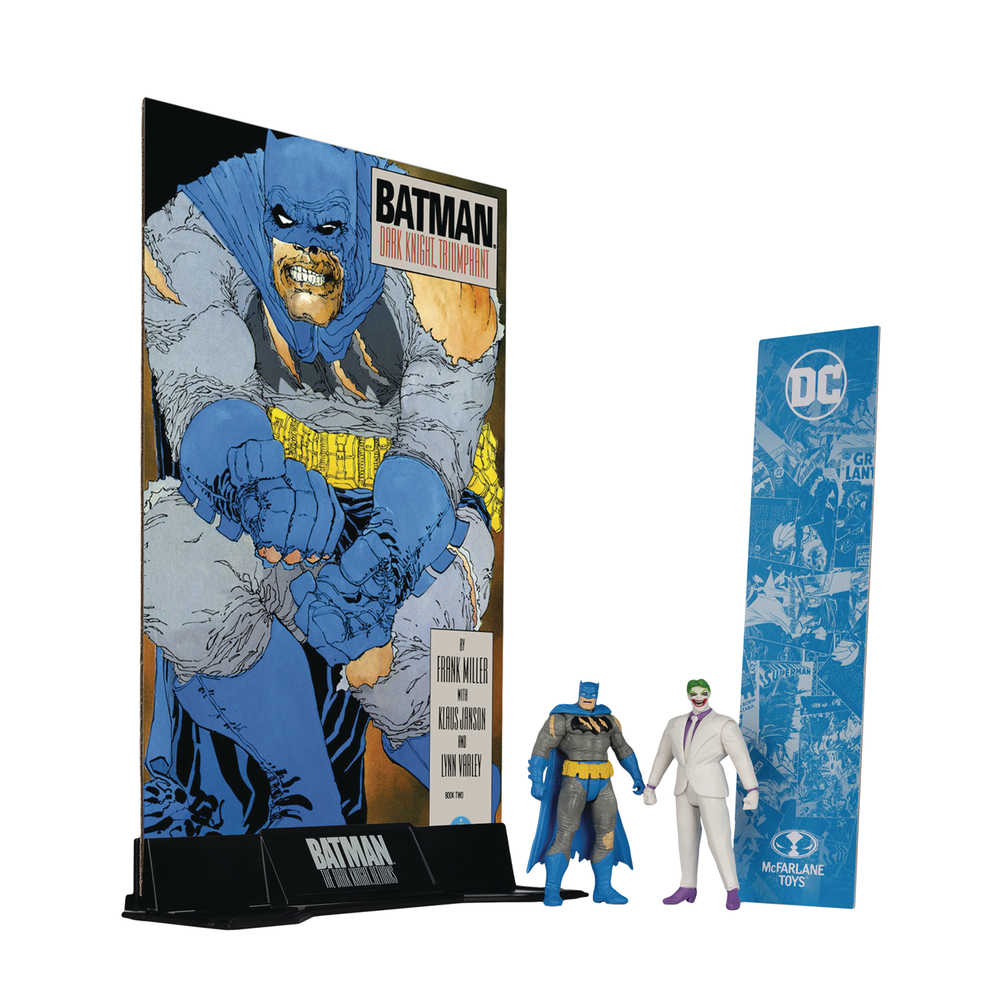 DC Direct Wv2 Dkr Batman & Dnm Joker 3in Action Figure with Comic 2pk (Ne