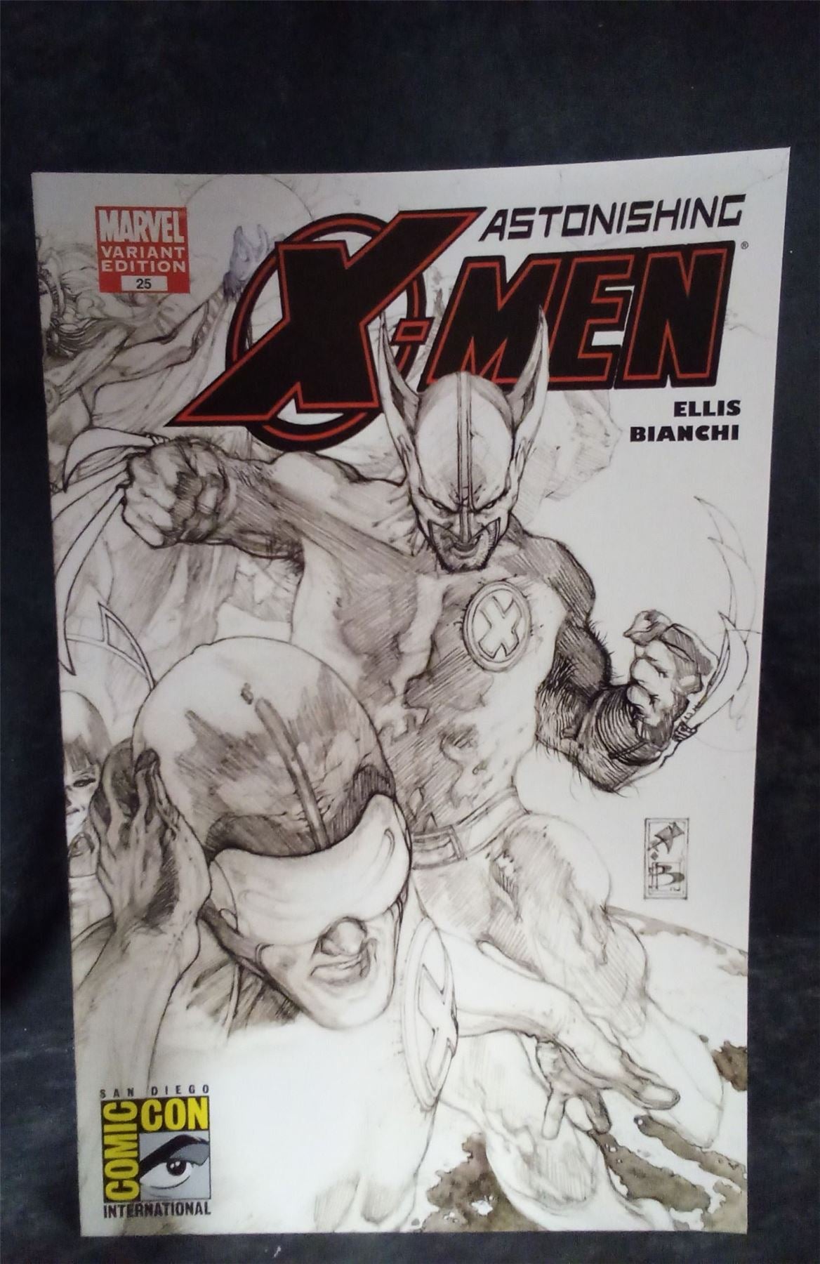 Astonishing X-Men #25 San Diego Comic Con Sketch Cover 2008 Marvel Comics Comic Book