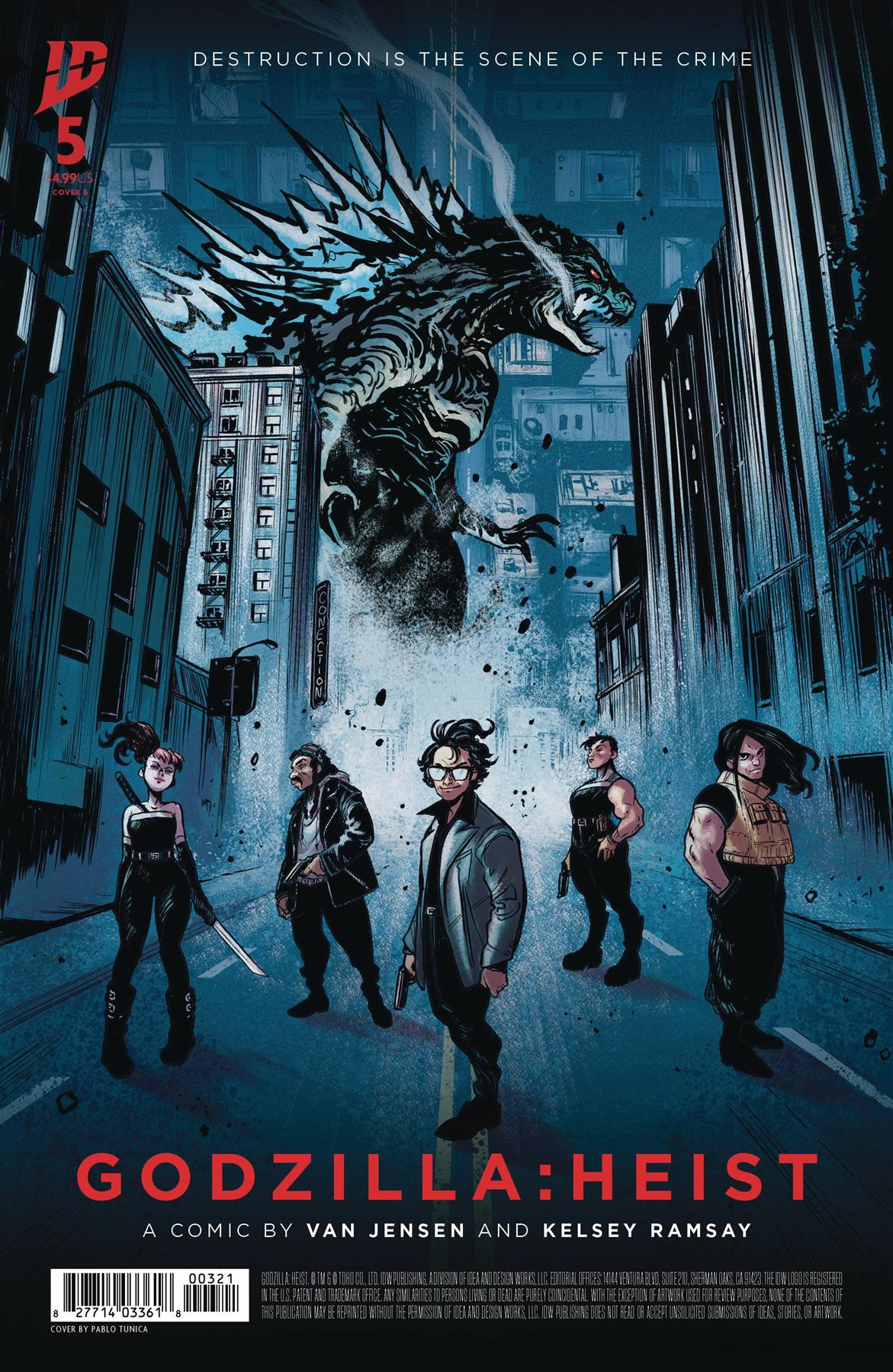 Godzilla Heist #5 Cvr B Tunica Movie Cvr B Tunica Movie Idw-prh Comic Book 2025