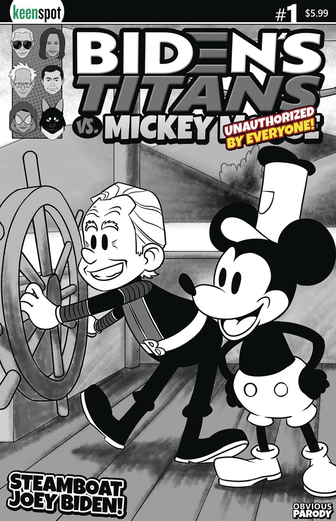 Bidens Titans Vs Mickey Mouse (unauth) #1 Cvr B Steamboat Jo Keenspot Entertainment Comic Book