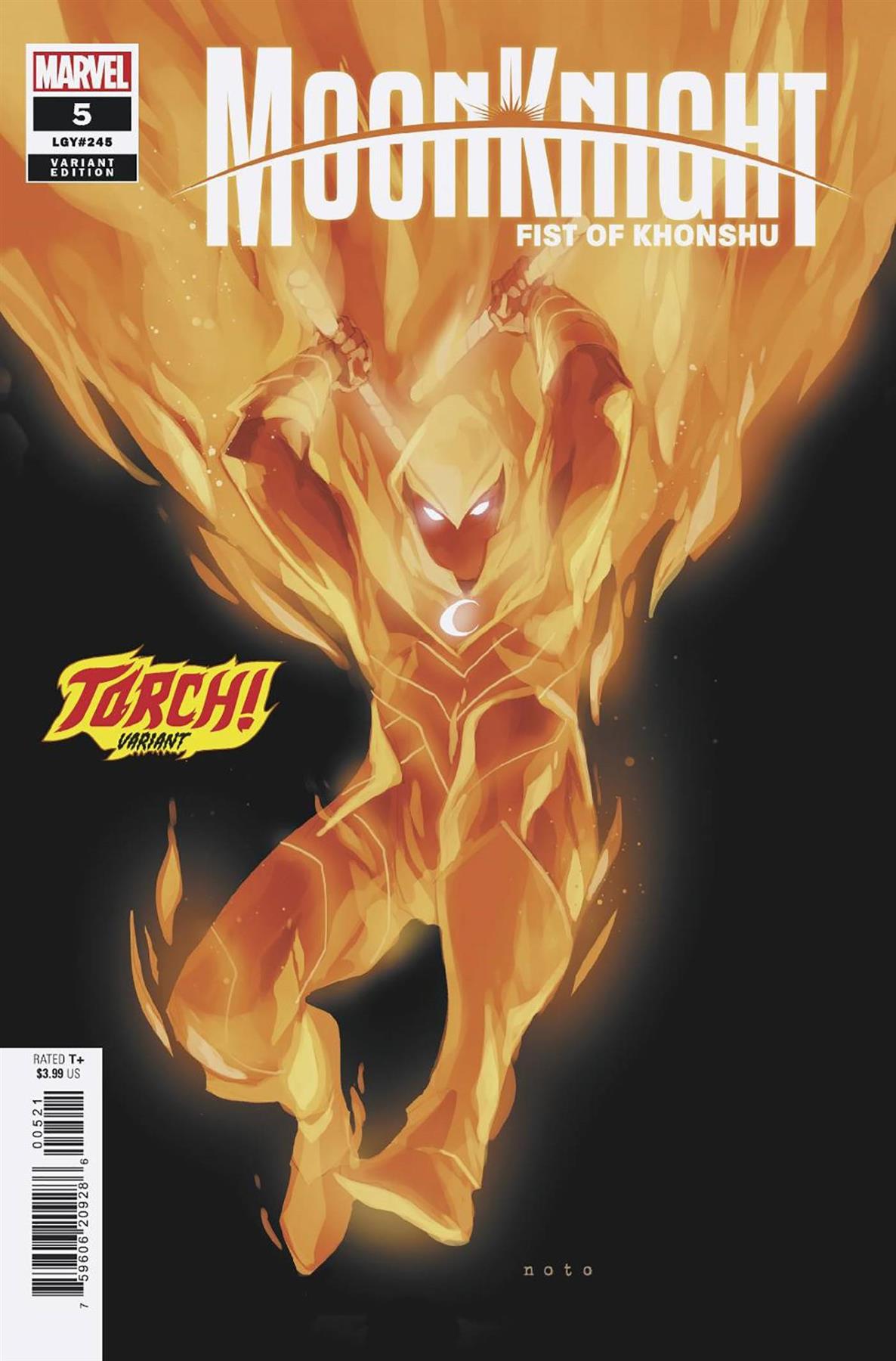Moon Knight Fist Of Khonshu #5 Phil Noto Torch Var Phil Noto Torch Var Marvel Prh Comic Book 2025