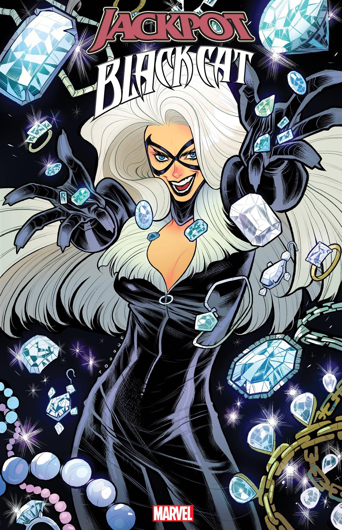 Jackpot And Black Cat #1 Elizabeth Torque Black Cat Var (Elizabeth Torque Black Cat Var) Marvel Prh Comic Book 2024