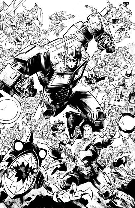 Gi Joe #8 Cvr H Jason Howard Energon Universe Second Anniversary B&w Var Image Comics Comic Book