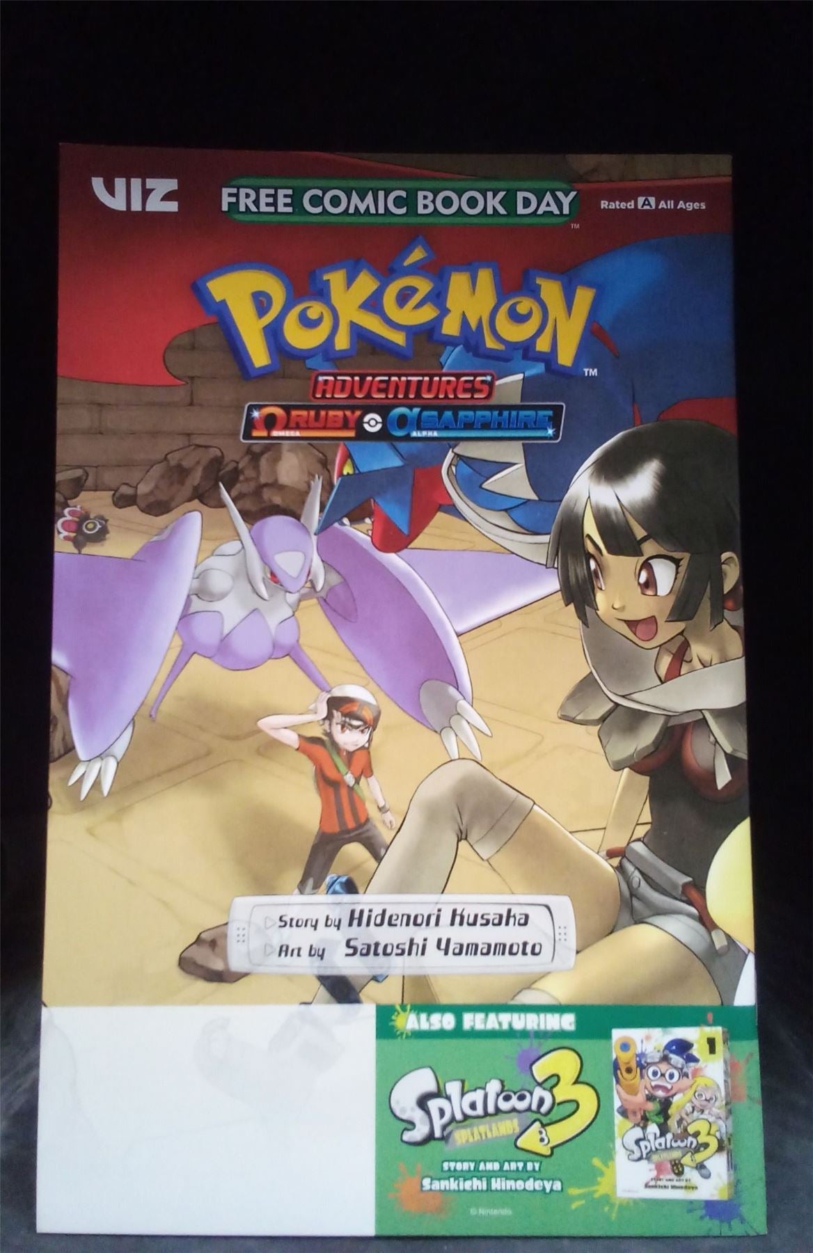 Pokemon Adventures: Omega Ruby & Alpha Sapphire / Splatoon 3: Splatlands 2024 Viz Comic Book