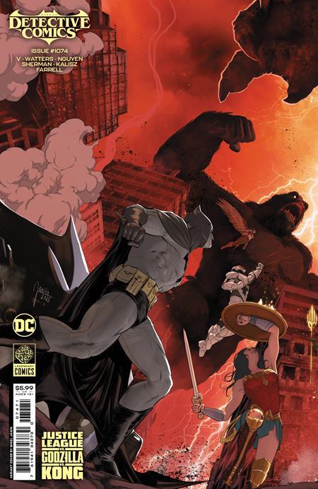 Detective Comics #1074 Cvr G Mikel Janin Justice League Vs Godzilla Vs Kong Card Stock Var DC Comics Comic Book