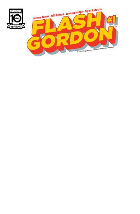 Flash Gordon #1 Cvr D Blank Sketch Var Mad Cave Studios Comic Book