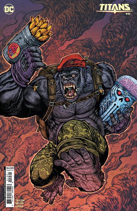 Titans #10 Cvr D Maria Wolf April Fools Monsieur Mallah Card Stock Var DC Comics Comic Book