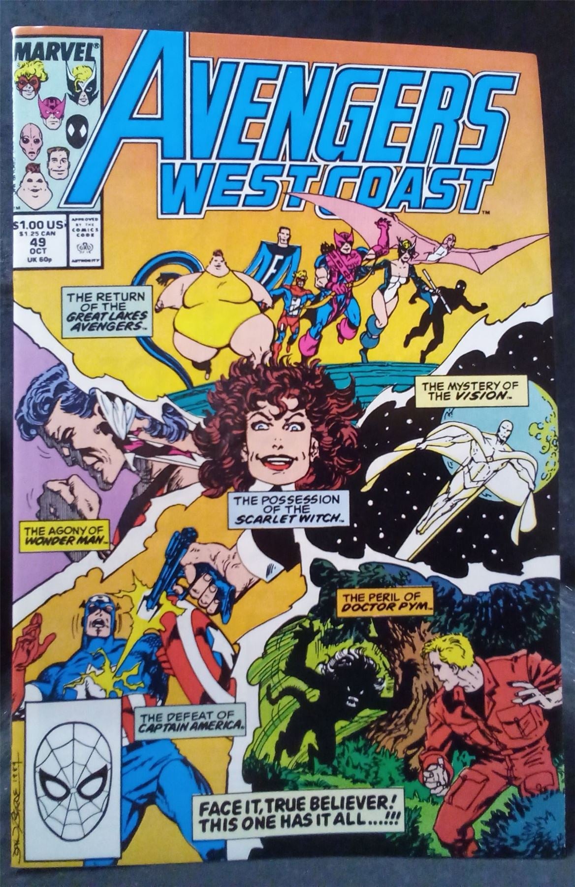 Avengers West Coast #49 1989 Marvel Comics Comic Book