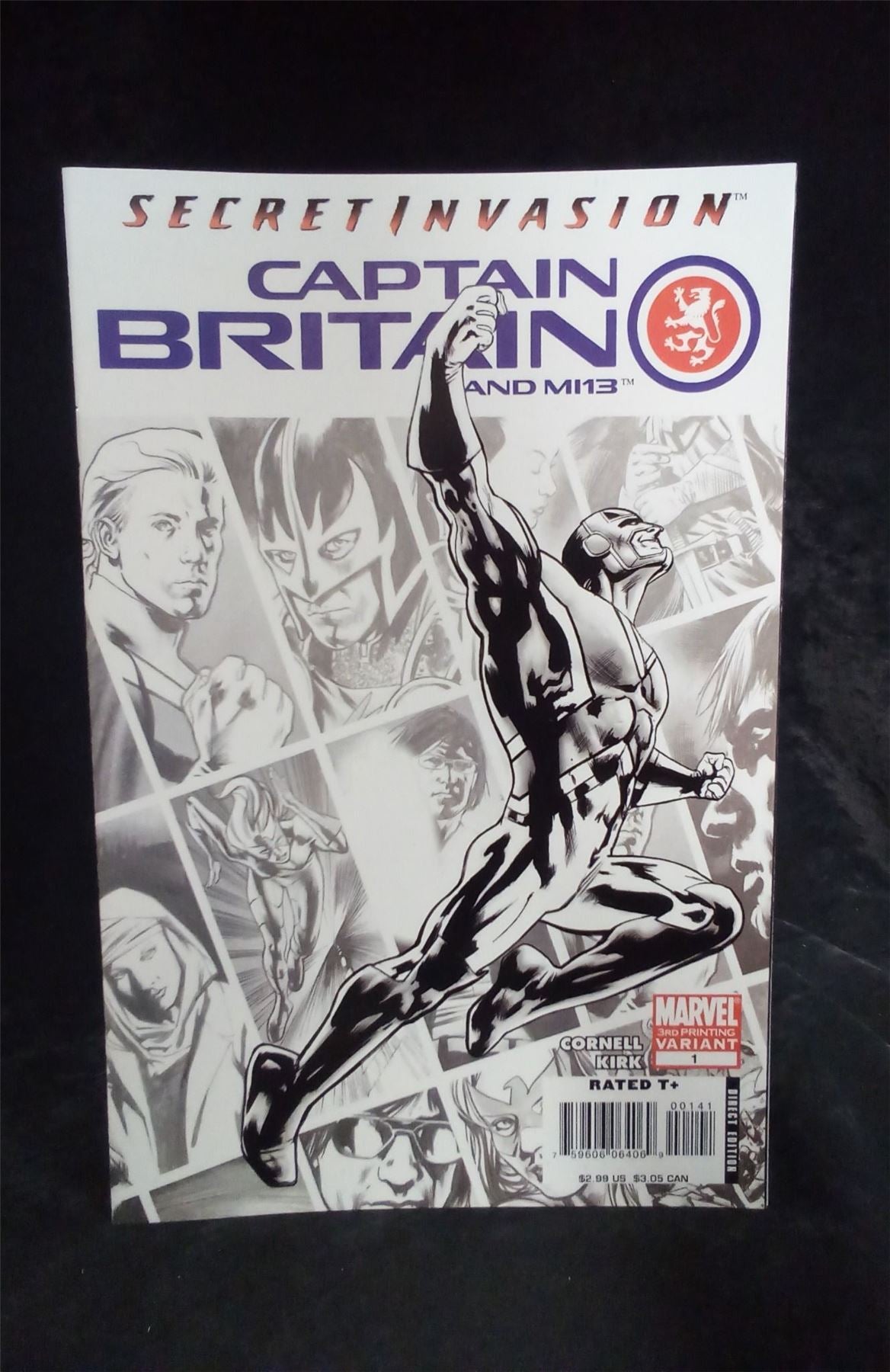 Captain Britain and MI:13 #1 Third Print Cover 2008 Marvel Comics Comic Book