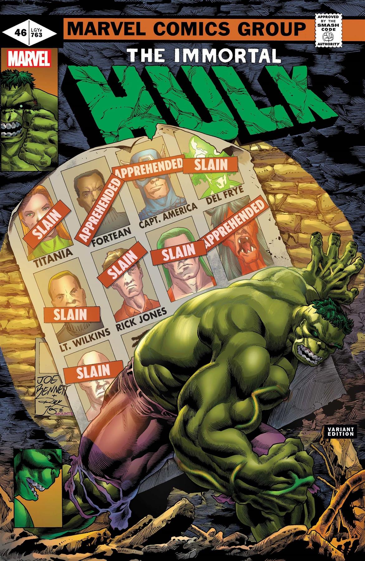 Immortal Hulk #46 Bennett Homage Var Marvel Comics Comic Book
