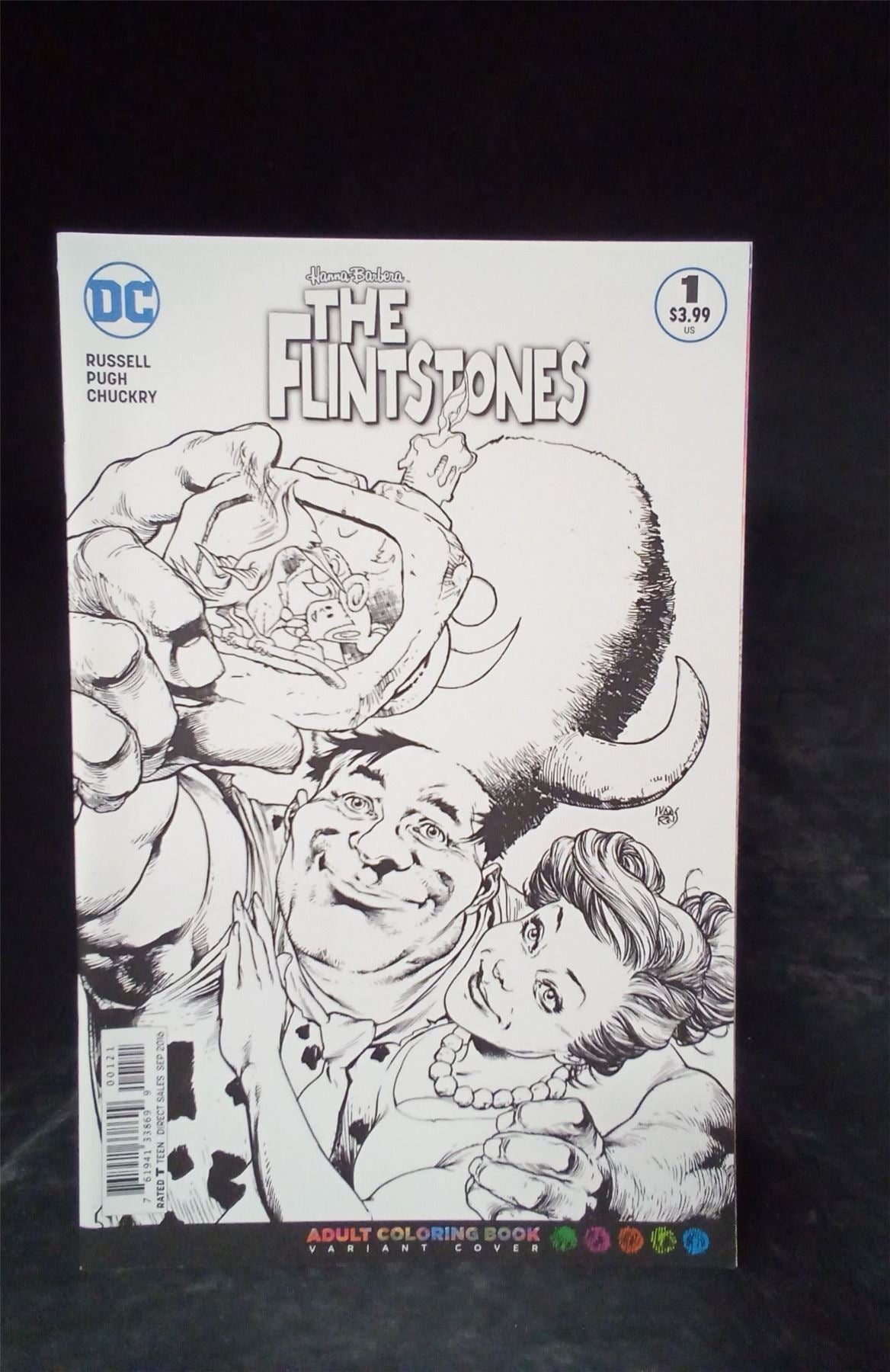 The Flintstones #1 Reis Black and White Cover 2016 DC Comics Comic Book