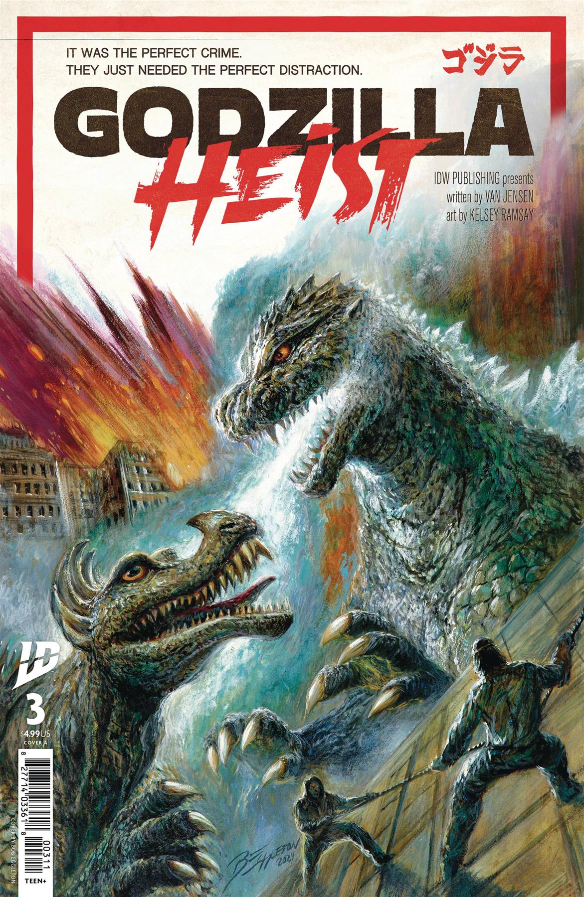 Godzilla Heist #3 Cvr A Eggleton Cvr A Eggleton Idw-prh Comic Book 2025