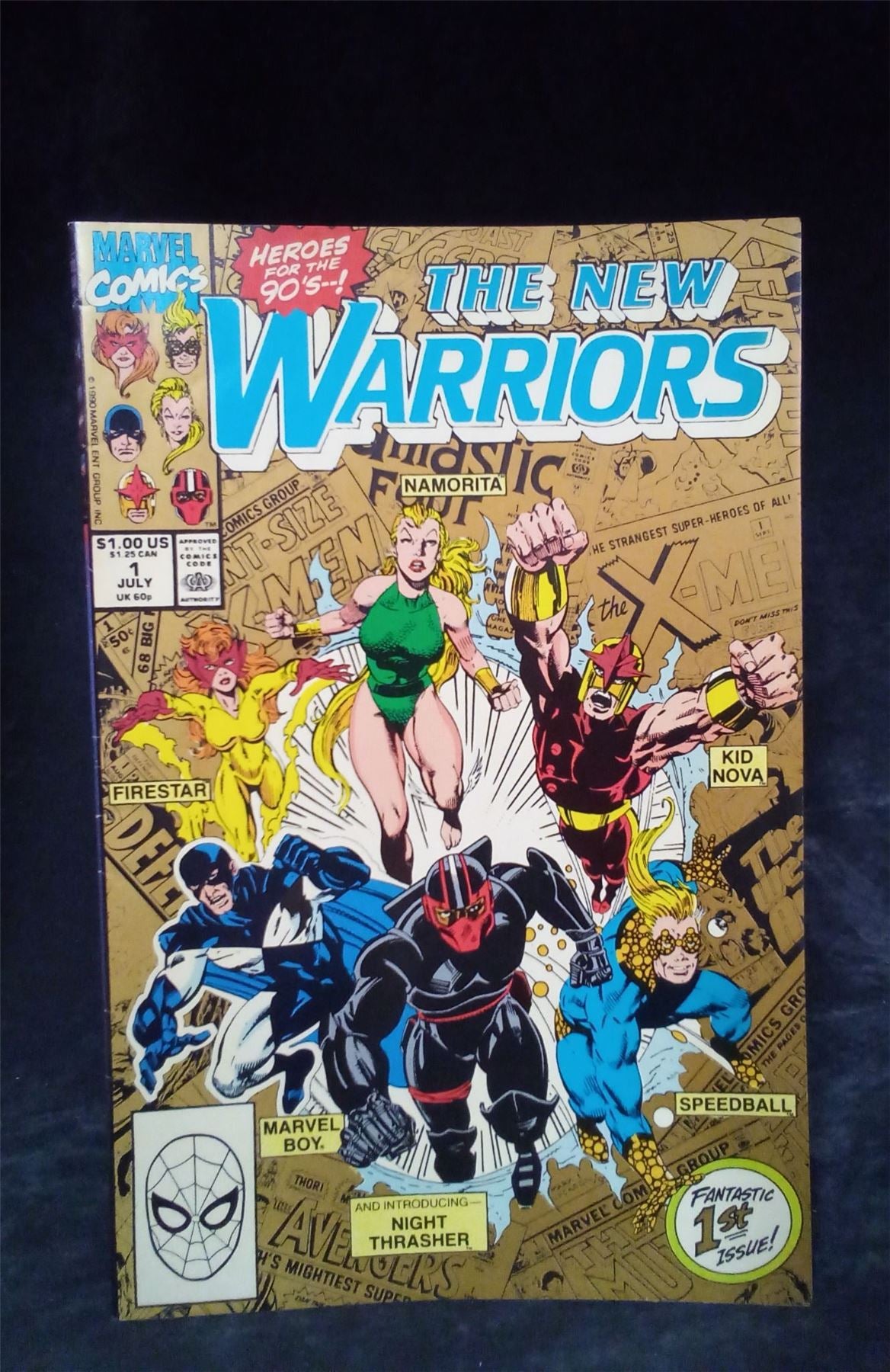 The New Warriors #1 Second Print Cover 1990 Marvel Comics Comic Book