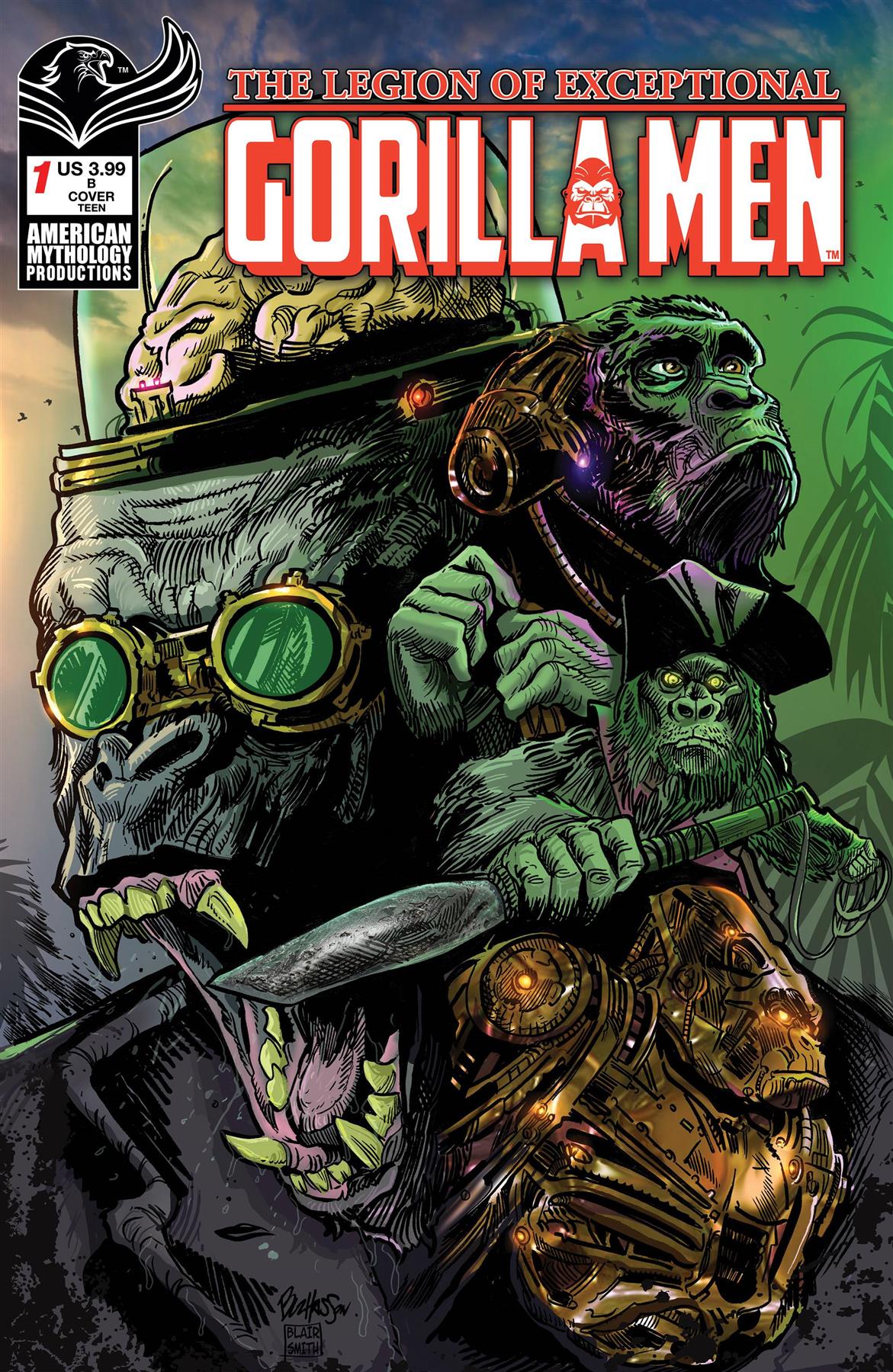 Legion Of Exceptional Gorilla Men #1 Cvr B Hasson American Mythology Productions Comic Book