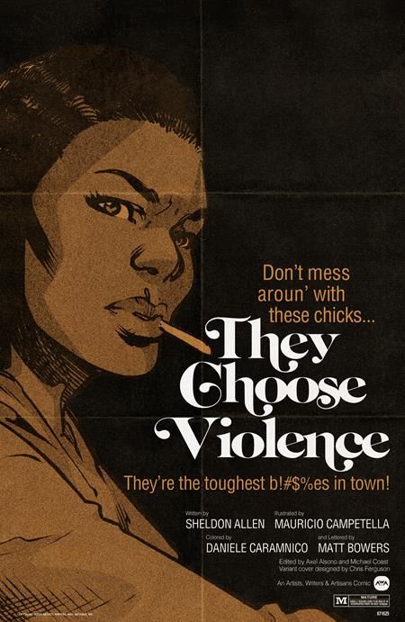 THEY CHOOSE VIOLENCE #2 (OF 5) CVR B RAHZZAH BLAXPLOITATION FILM HOMAGE VAR AWA Studios Comic Book 2025