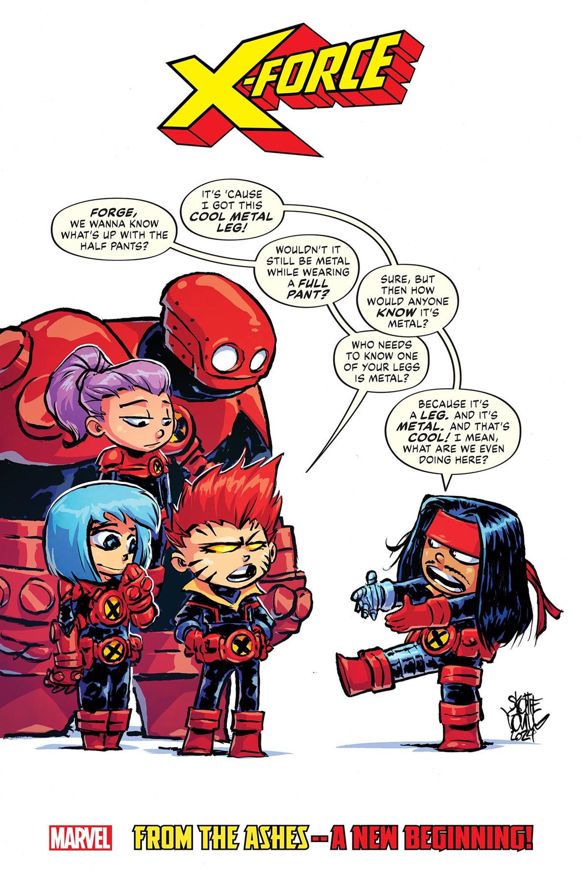 X-force #1 Skottie Young Var Skottie Young Var Marvel Prh Comic Book 2024