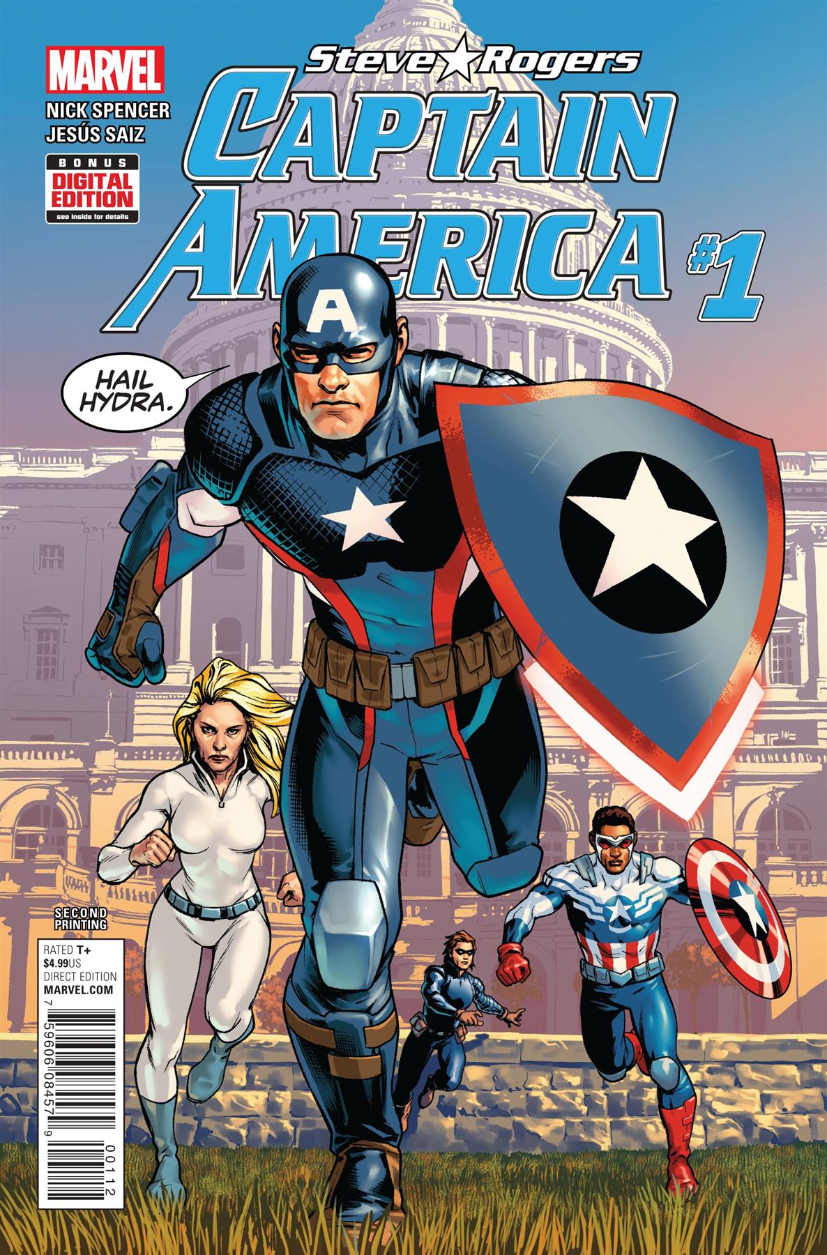 Captain America Steve Rogers #1 SAIZ nd PTG Var Marvel Comics Comic Book