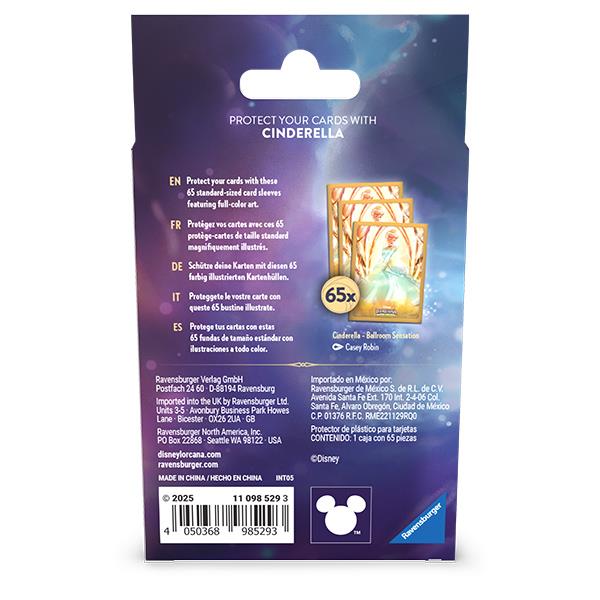 Disney Lorcana Archazia's Island Card Sleeves 65ct Cinderella By Ravensburger
