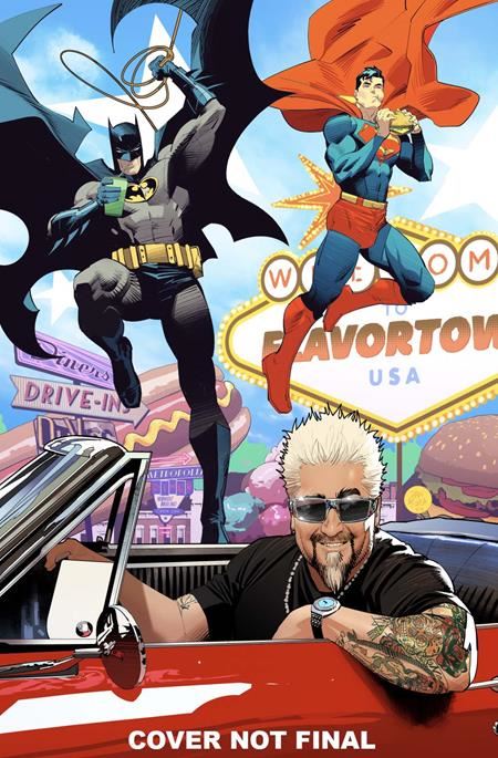 Batman Superman Worlds Finest #37 Cvr D Dan Mora Guy Fieri Cameo Card Stock Var DC Comics Comic Book