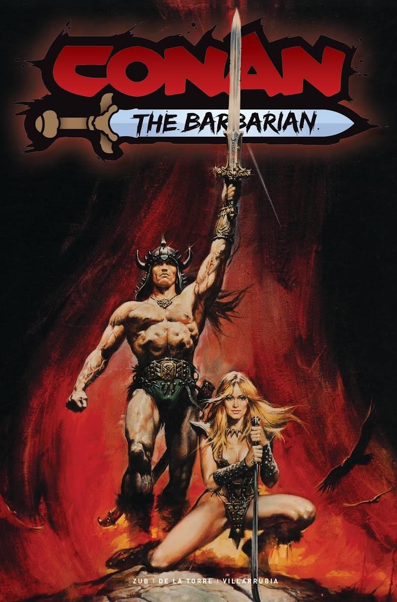 Conan Barbarian #1 2nd Ptg Schwarzenegger Movie Novel Replic Titan Comics Comic Book