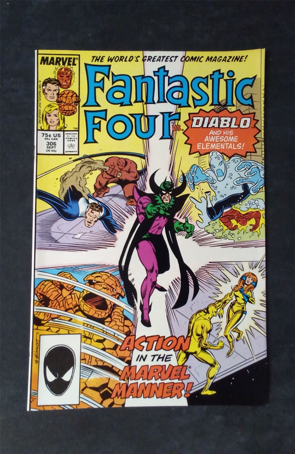 Fantastic Four #306 Direct Edition 1987 marvel Comic Book