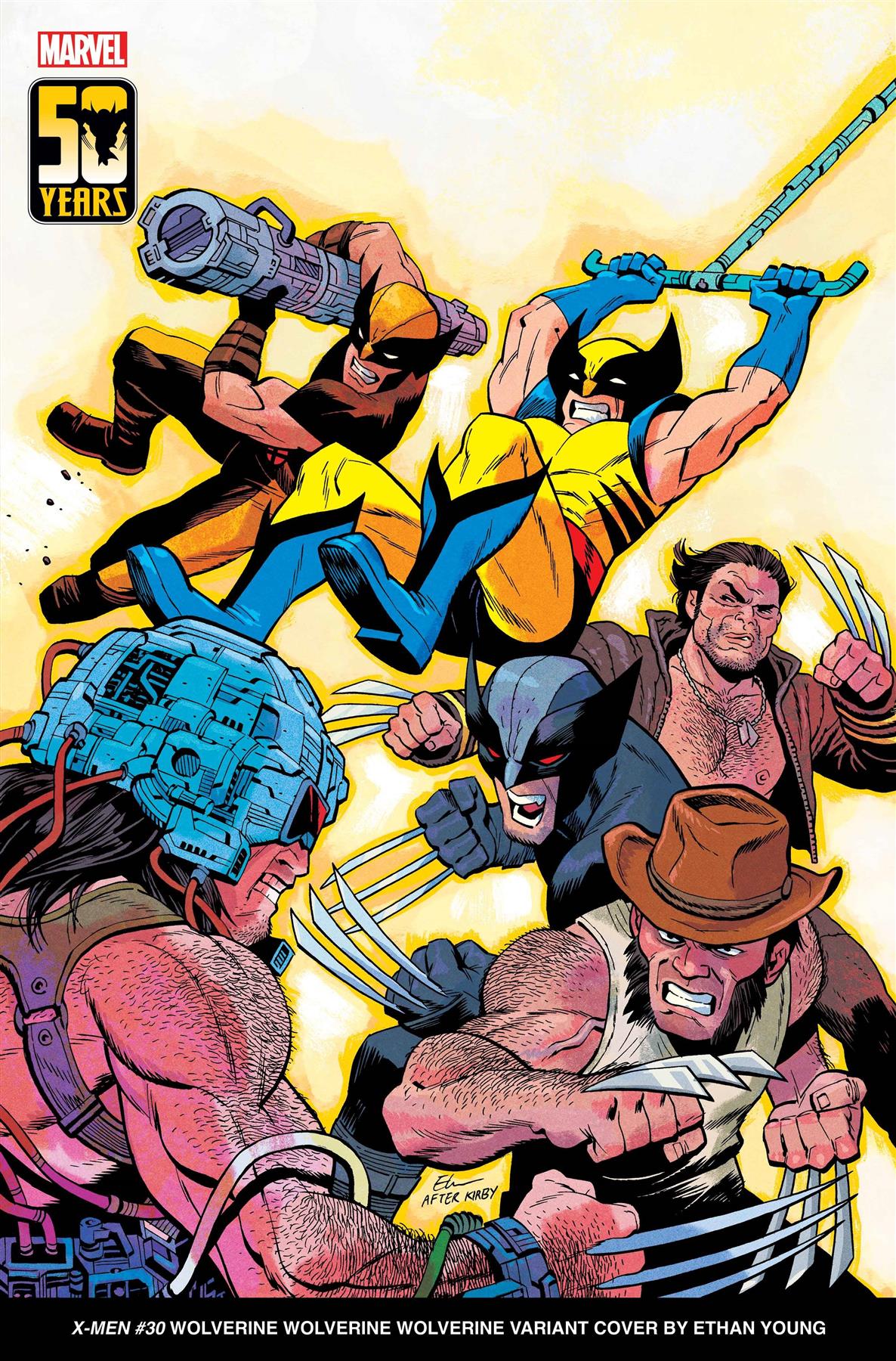X-men #30 Ethan Young Wolverine Wolverine Wolverine Var (Ethan Young Wolverine Wolverine Wolverine Var) Marvel Prh Comic Book 2024