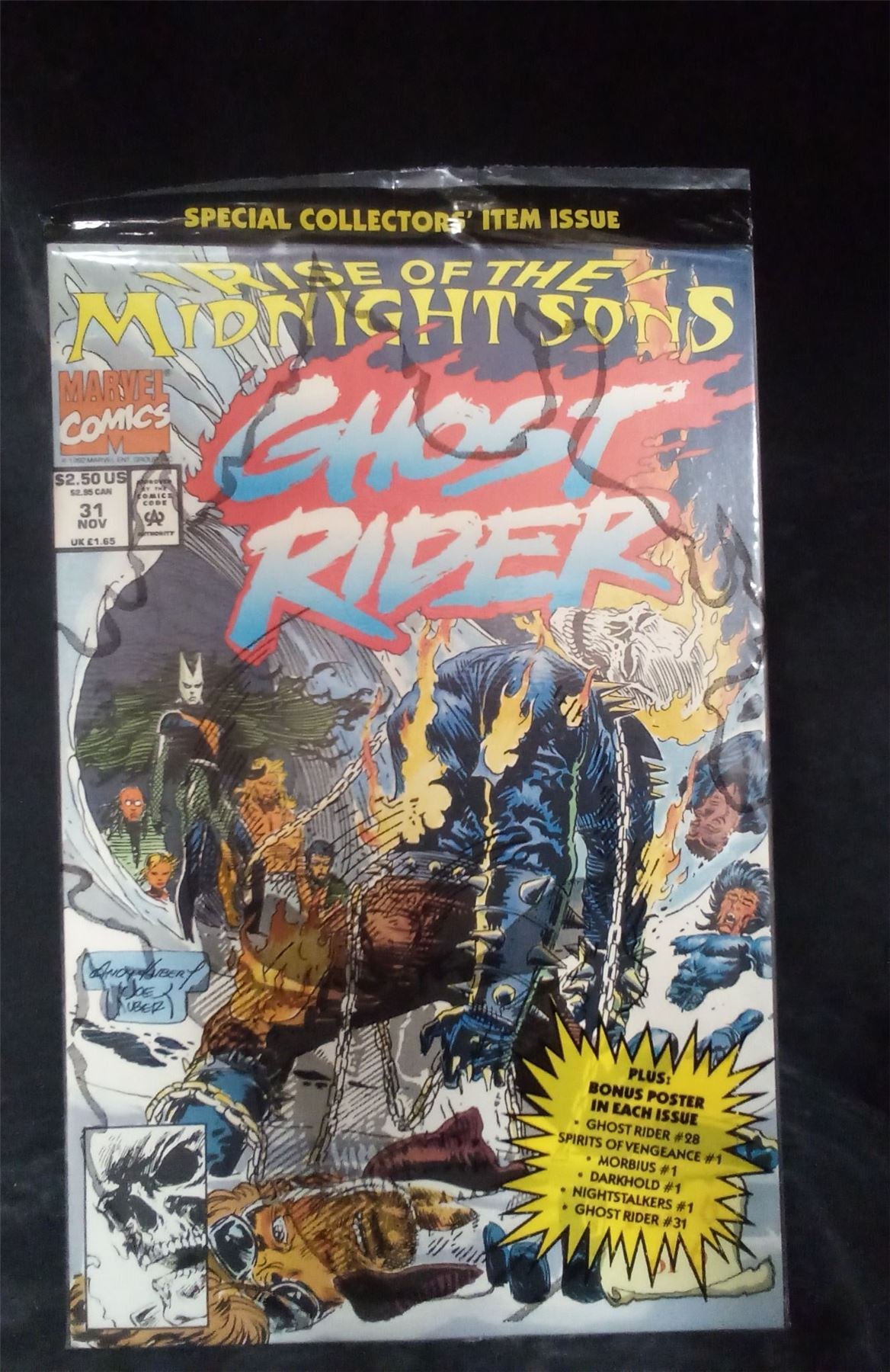 Ghost Rider #31 Direct Edition 1992 w/ Bonus Poster Marvel Comic Book