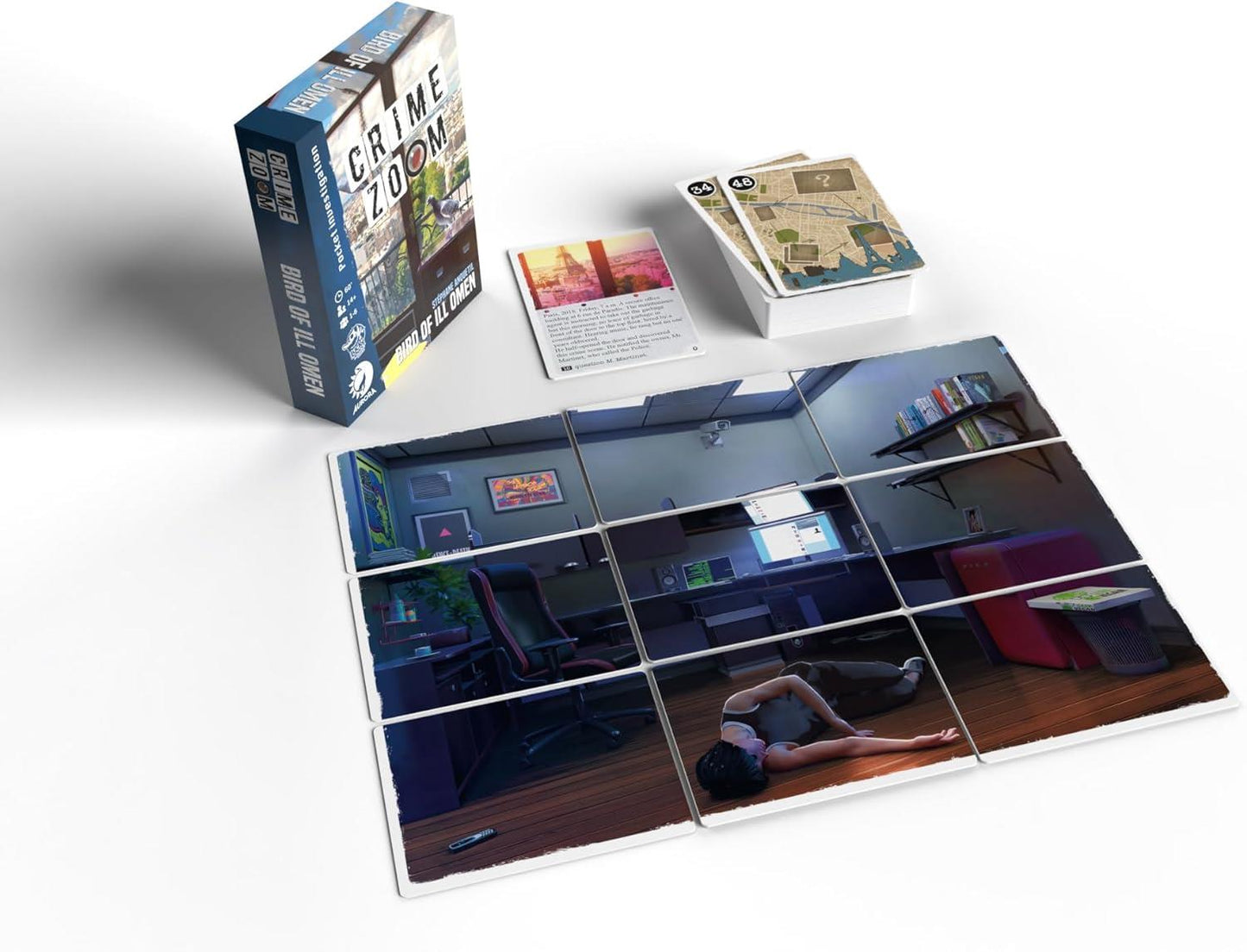 Crime Zoom Board Game by Aurora - Bird of Ill Omen