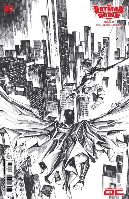 Batman And Robin #1 Cvr F Inc 1:50 Kael Ngu B&w Card Stock Var DC Comics Comic Book