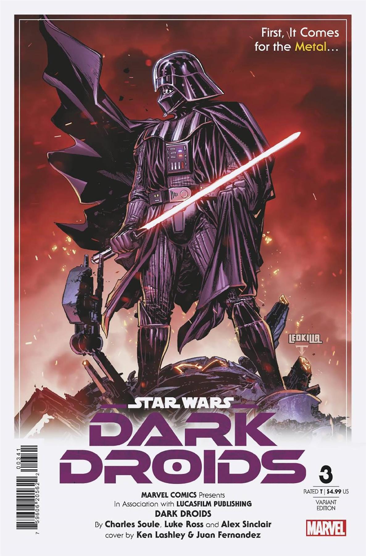 Star Wars Dark Droids #3 Ken Lashley Var Marvel Prh Comic Book