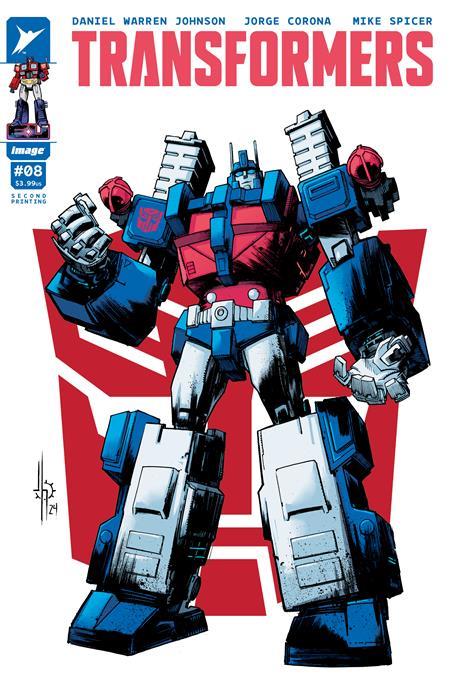 Transformers #8 Second Printing Cvr B Jason Howard Autobot Var Image Comics Comic Book