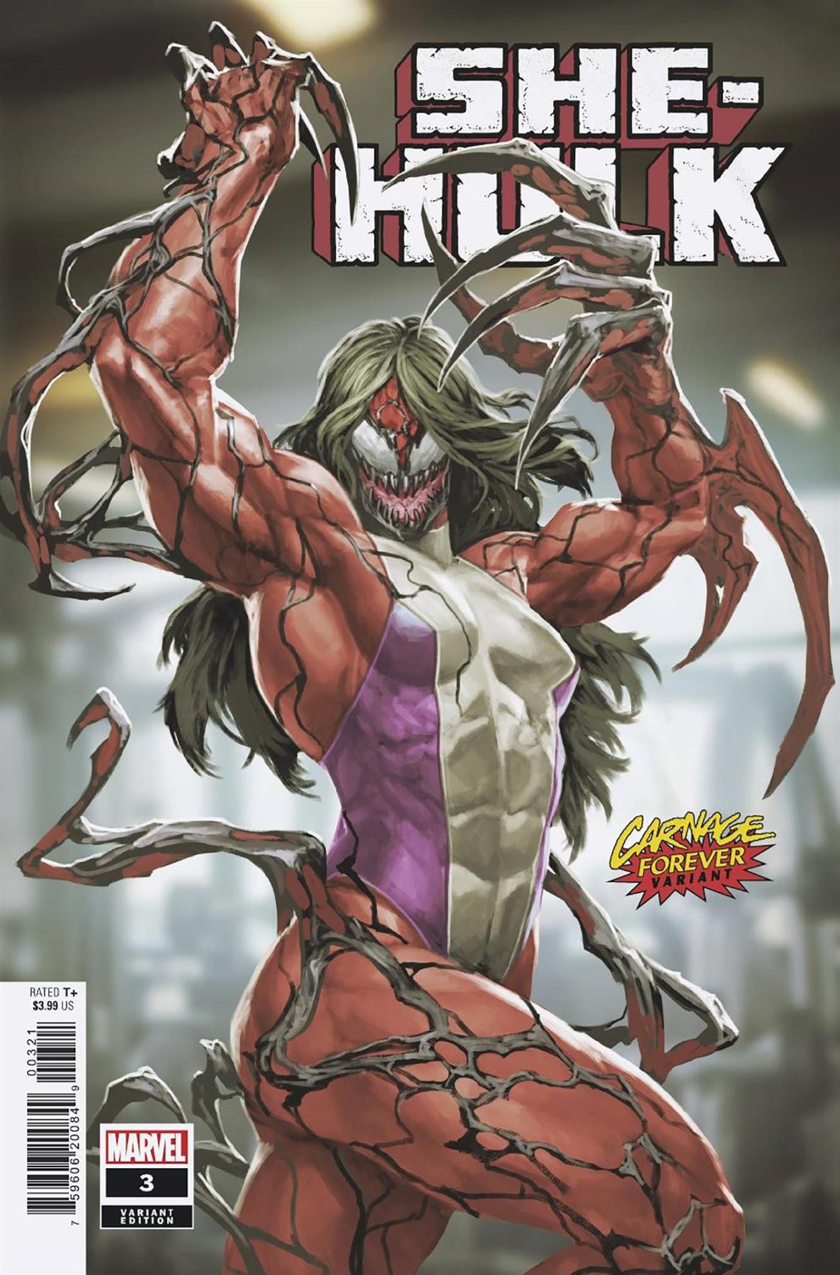 She-hulk #3 Skan Carnage Forever Var (Skan Carnage Forever Var) Marvel Prh Comic Book 2022