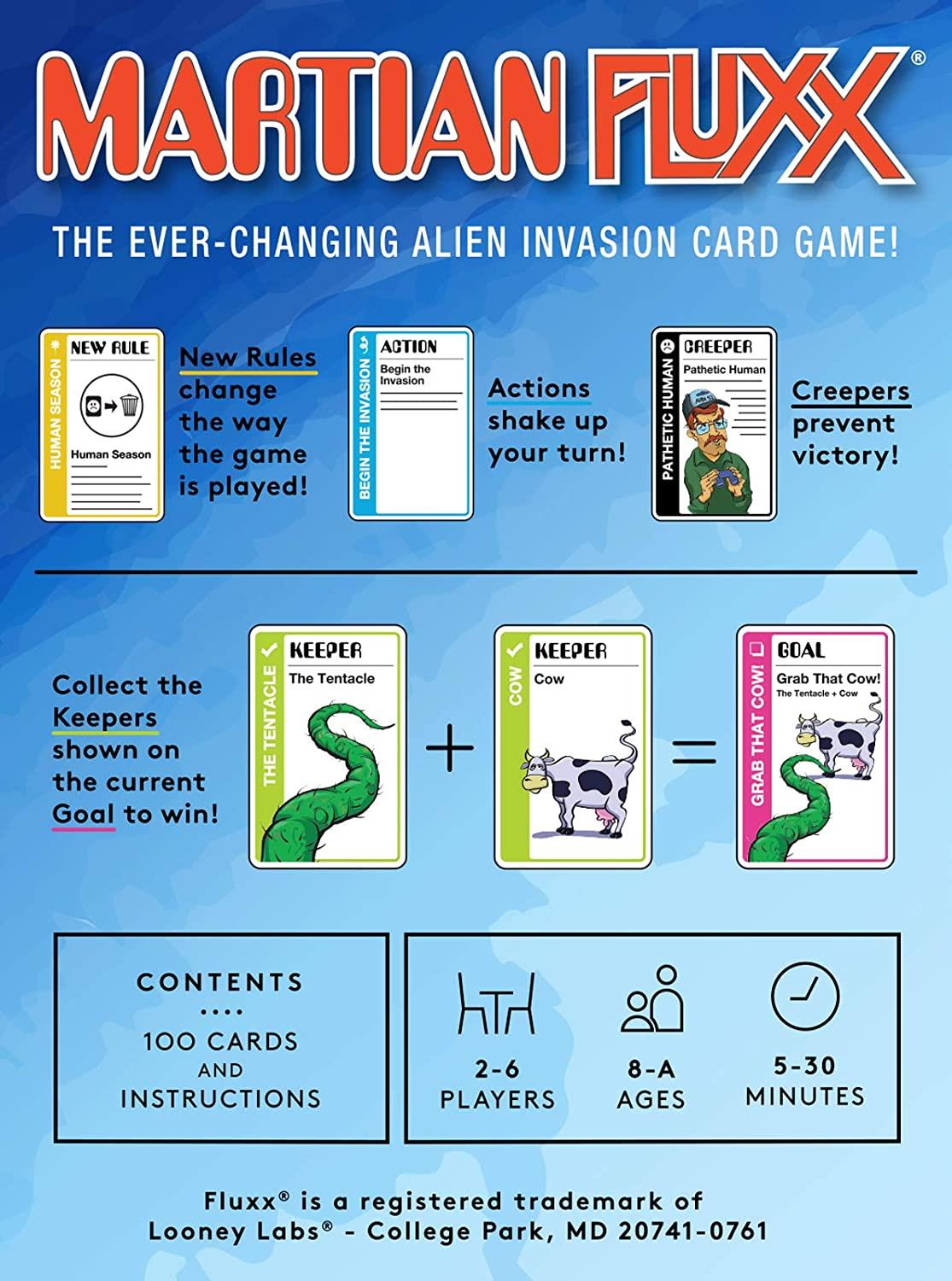 Fluxx: Martian Fluxx Board Game by Looney Labs
