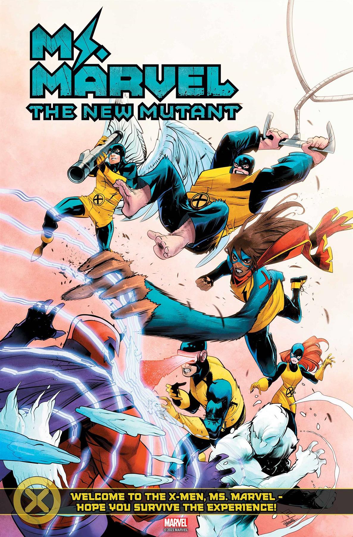 Ms Marvel The New Mutant #2 Federico Vicentini Team Homage Var (Federico Vicentini Team Homage Var) Marvel Prh Comic Book 2023