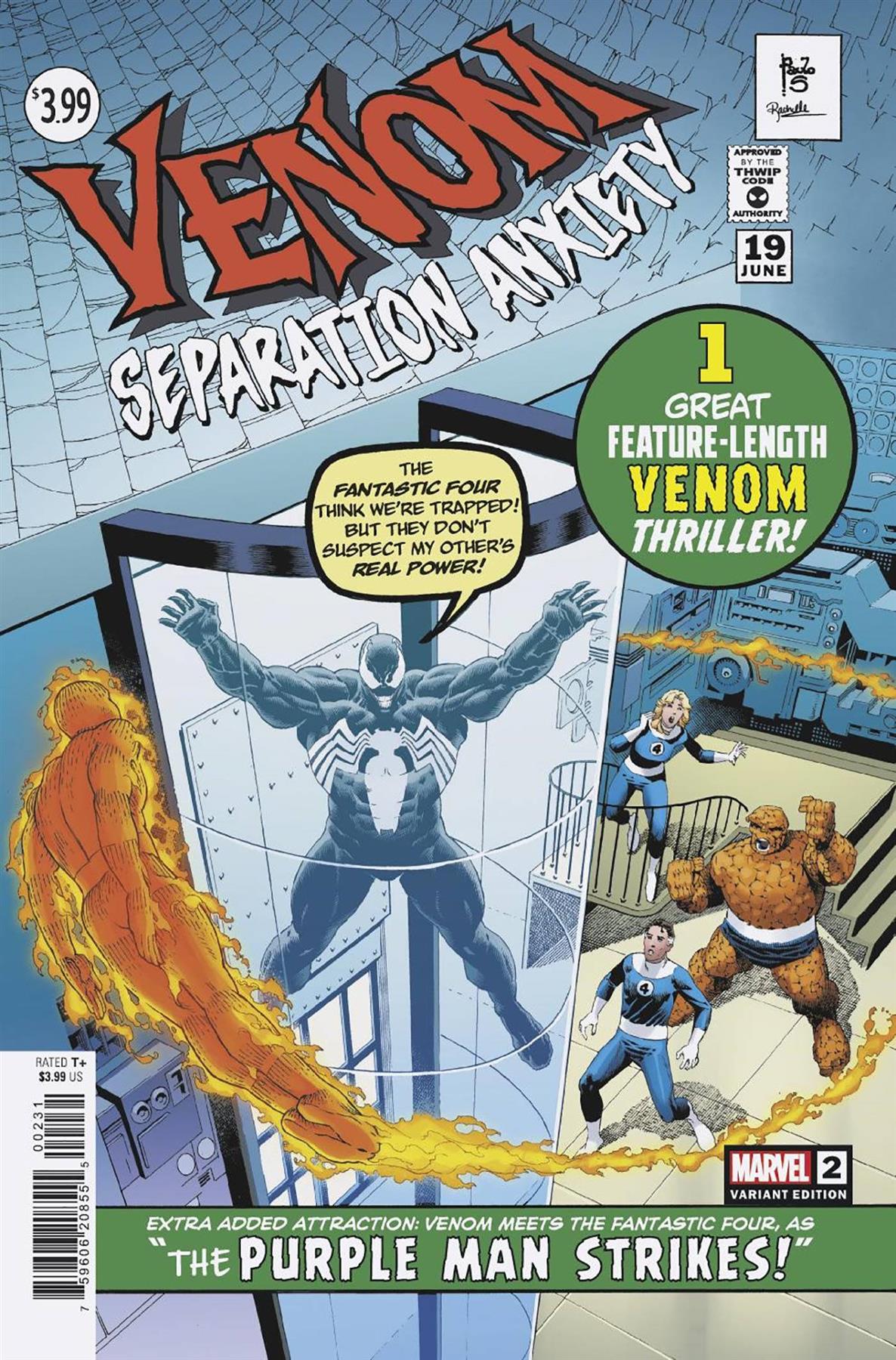 Venom Separation Anxiety #2 Paulo Siqueira Homage Var (Paulo Siqueira Homage Var) Marvel Prh Comic Book 2024