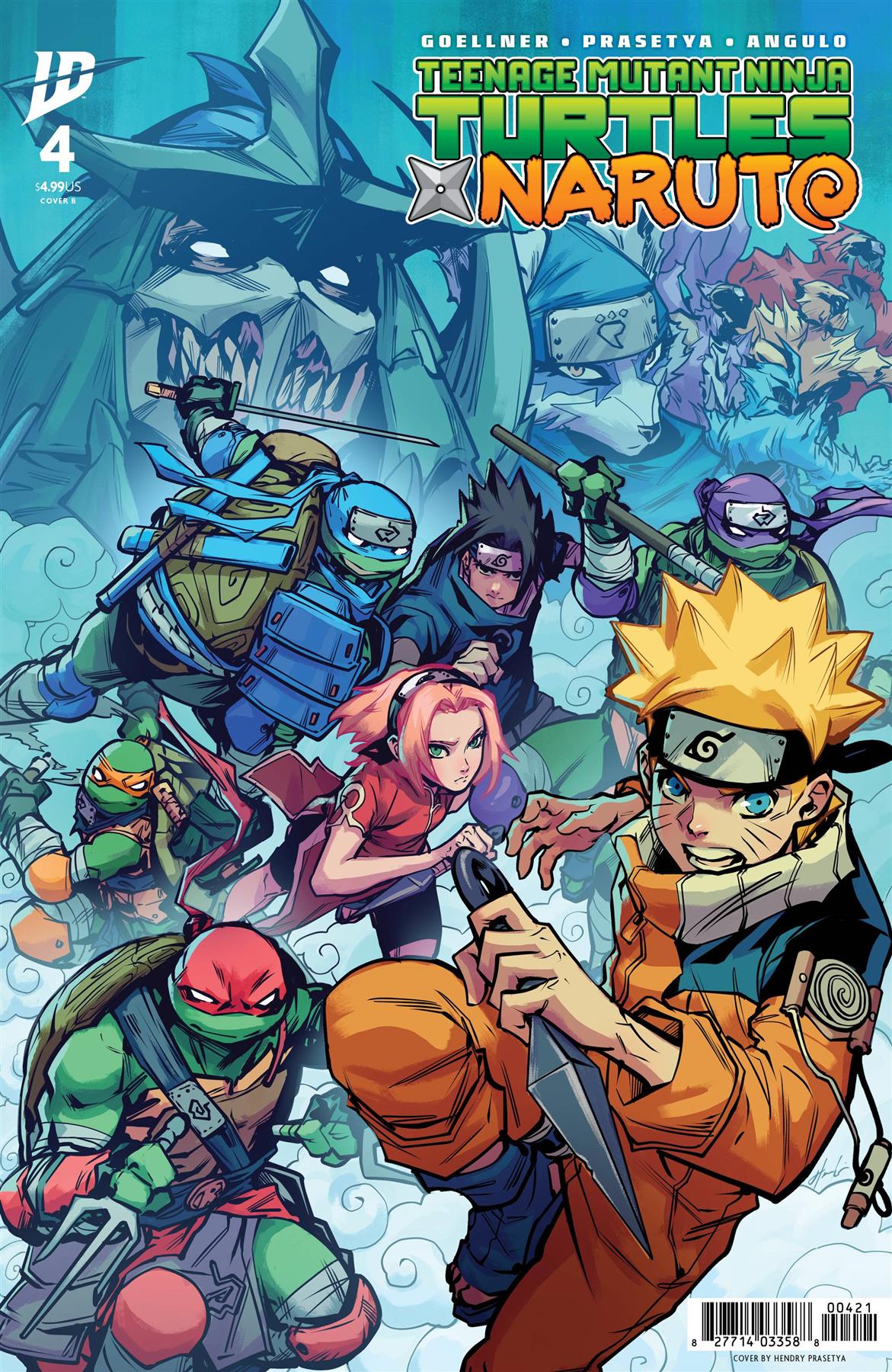 Teenage Mutant Ninja Turtles X Naruto #4 Cvr B Prasetya Cvr B Prasetya Idw-prh Comic Book 2025
