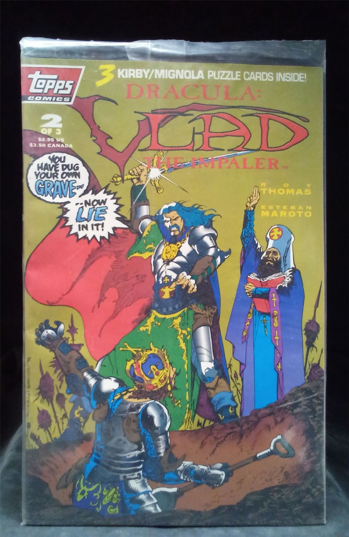 Dracula: Vlad the Impaler #2 *Sealed* w/ trading cards 1993 Comic Book