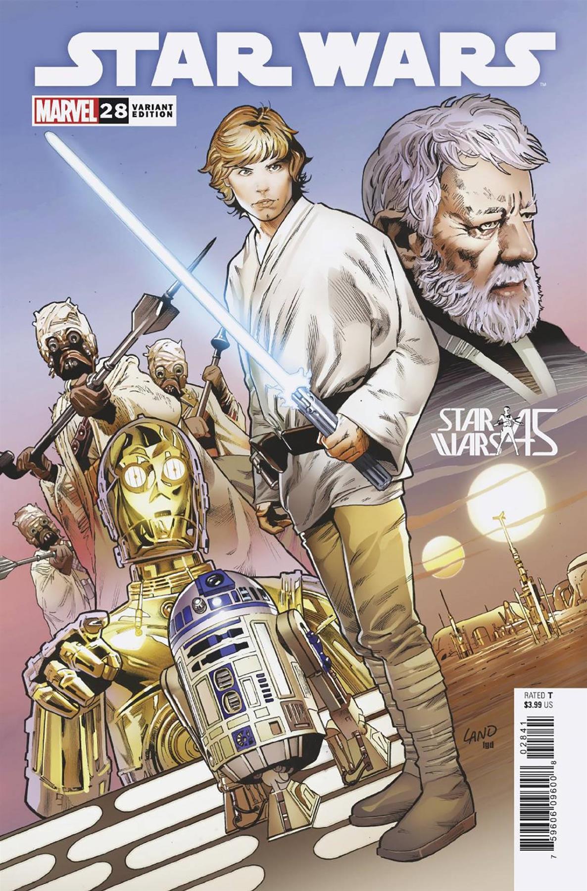 Star Wars #28 Land New Hope 45th Anniversary Var (Land New Hope 45th Anniversary Var) Marvel Prh Comic Book 2022