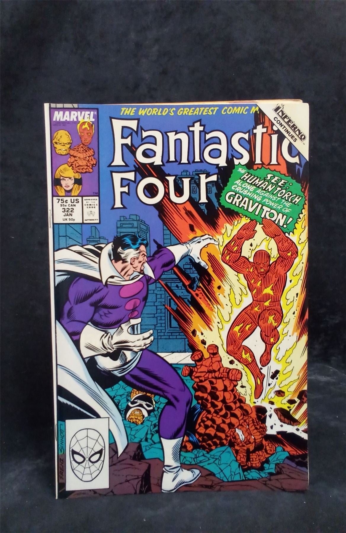 Fantastic Four #322 Direct Edition 1988 Marvel Comics Comic Book