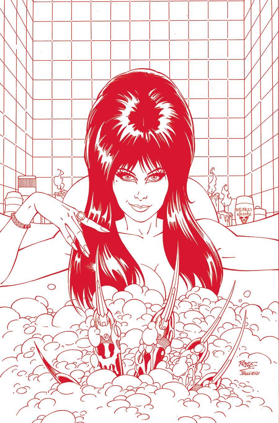 Elvira In Horrorland #4 Cvr L 11 Copy Foc Incv Royle Fiery R Dynamic Forces Comic Book